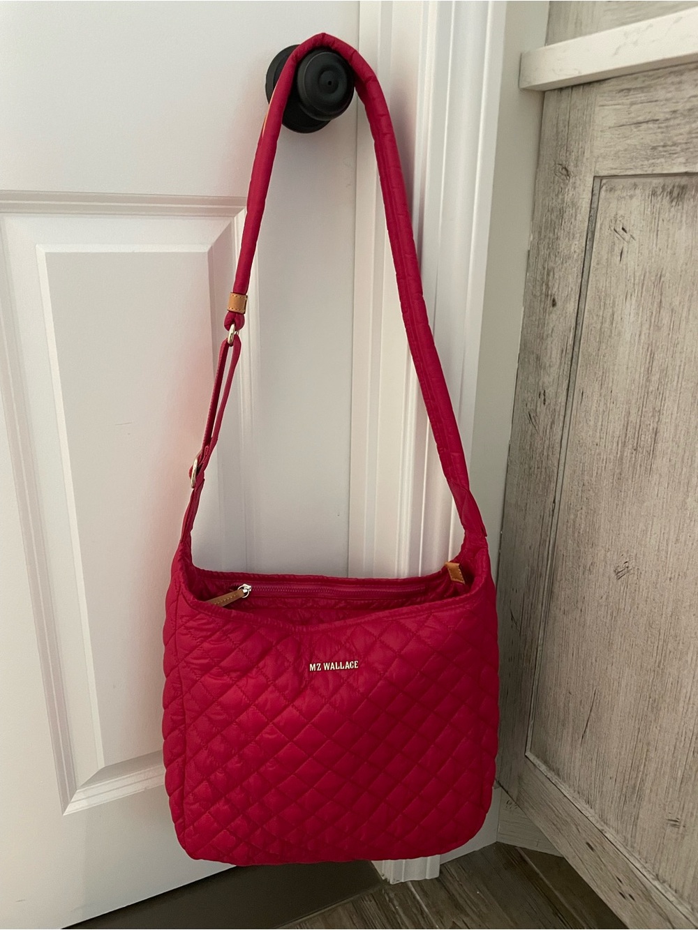 MZ Wallace Quilted Shoulder Bag in Raspberry Pink